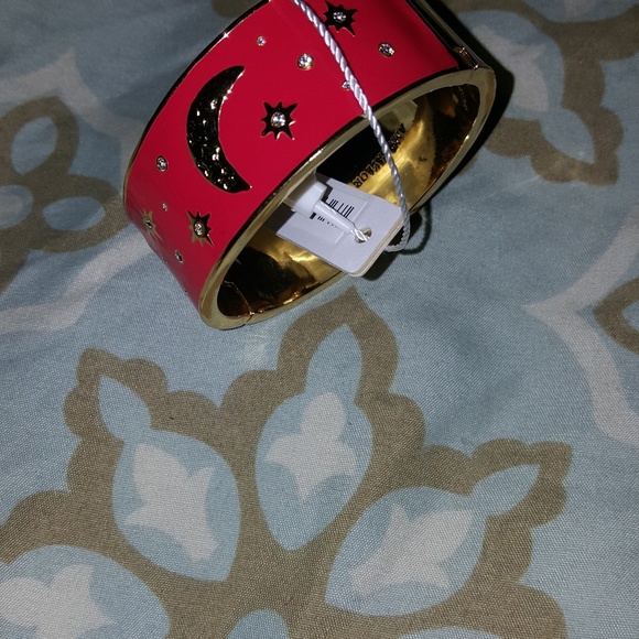 Pink moon and stars enameled bracelet - Picture 5 of 6